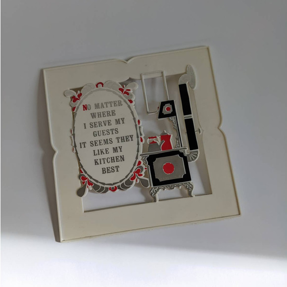 VTG No Matter Where I Serve My Guests It Seems They Like My Kitchen Best Magnet - Picture 5 of 6